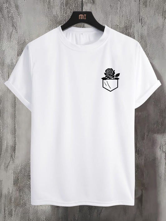 White Casual Collar Short Sleeve Fabric Floral…